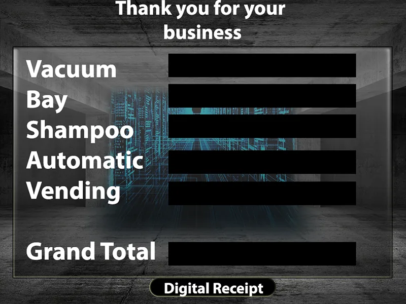 Payment-center receipt screen